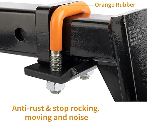 Miniatura 8 de Tensor de enganche para enganches de 1.25 pulgadas y 2 pulgadas, estabilizador de enganche antitraqueteo resistente con revestimiento de goma,