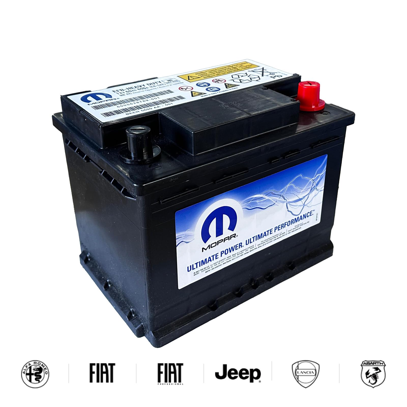 Bateria Auto 60Ah EFB 600A Start & Stop do FIAT, ALFA ROMEO, LANCIA, JEEP
