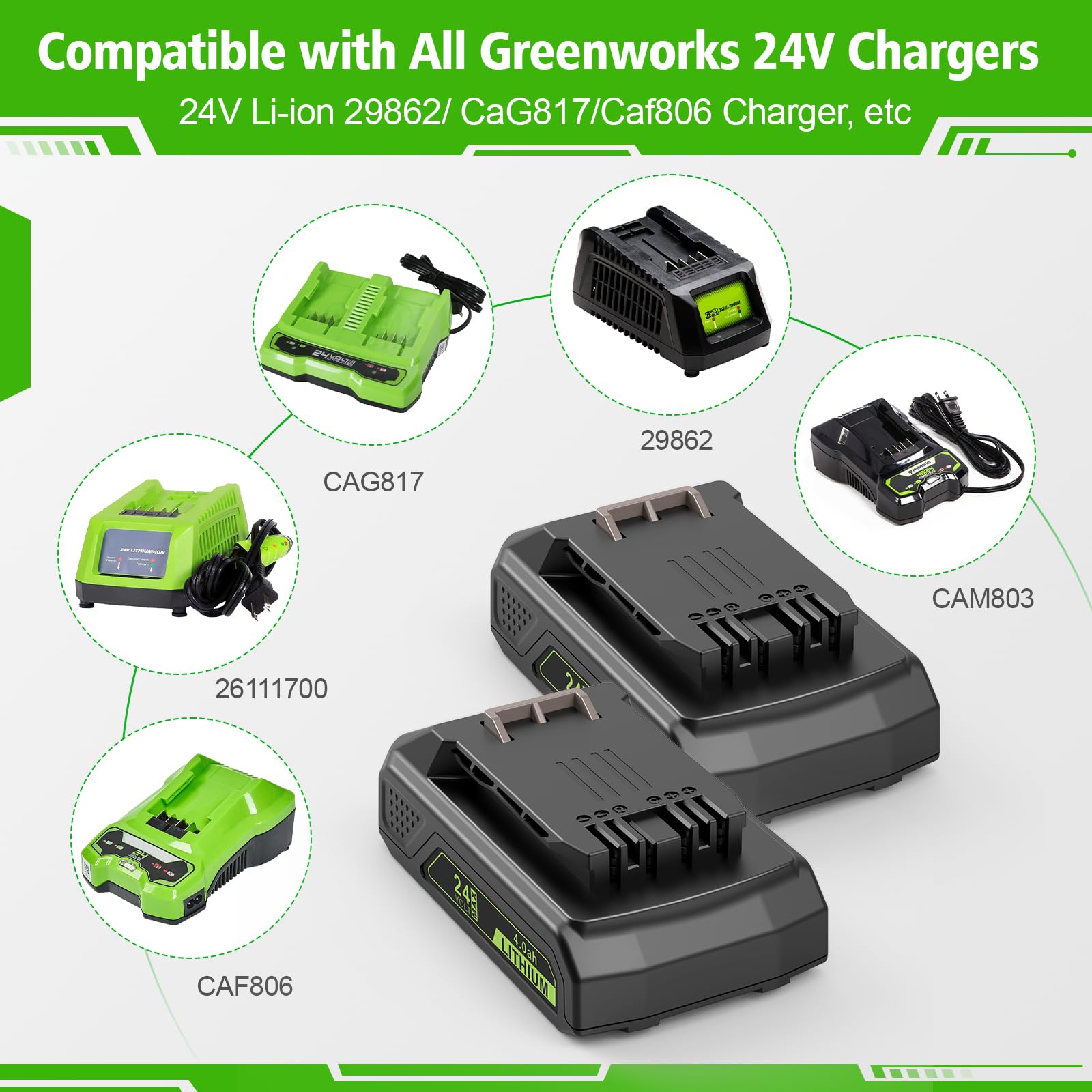 Greenworks 24 V Acculader - De Boer