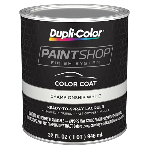 Dupli-Color Paint Shop Finish System, Championship White, 1 Quart