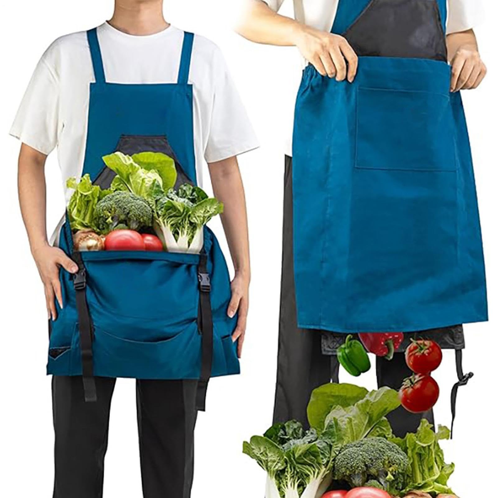 Generisch Ernteschürze Wasserdichte Arbeitskleidung aus Canvas | Tragbare Schürze mit Taschen für Gartenarbeit, Ernte, Sammeln von , Gemüse, Feld, Wiese, Outdoor, Frühjahr, Gärtner