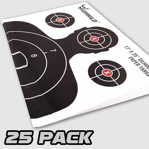 Miniatura 8 de Highwild Papel de silueta para campo de tiro, 17 x 25 pulgadas, adecuado para pistolas, rifles, pistolas de aire, pistolas de aire comprimido