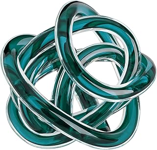 Torre & Tagus Orbit Hand Blown Glass Infinity Knot Sculpture - 4.5 Inch ...