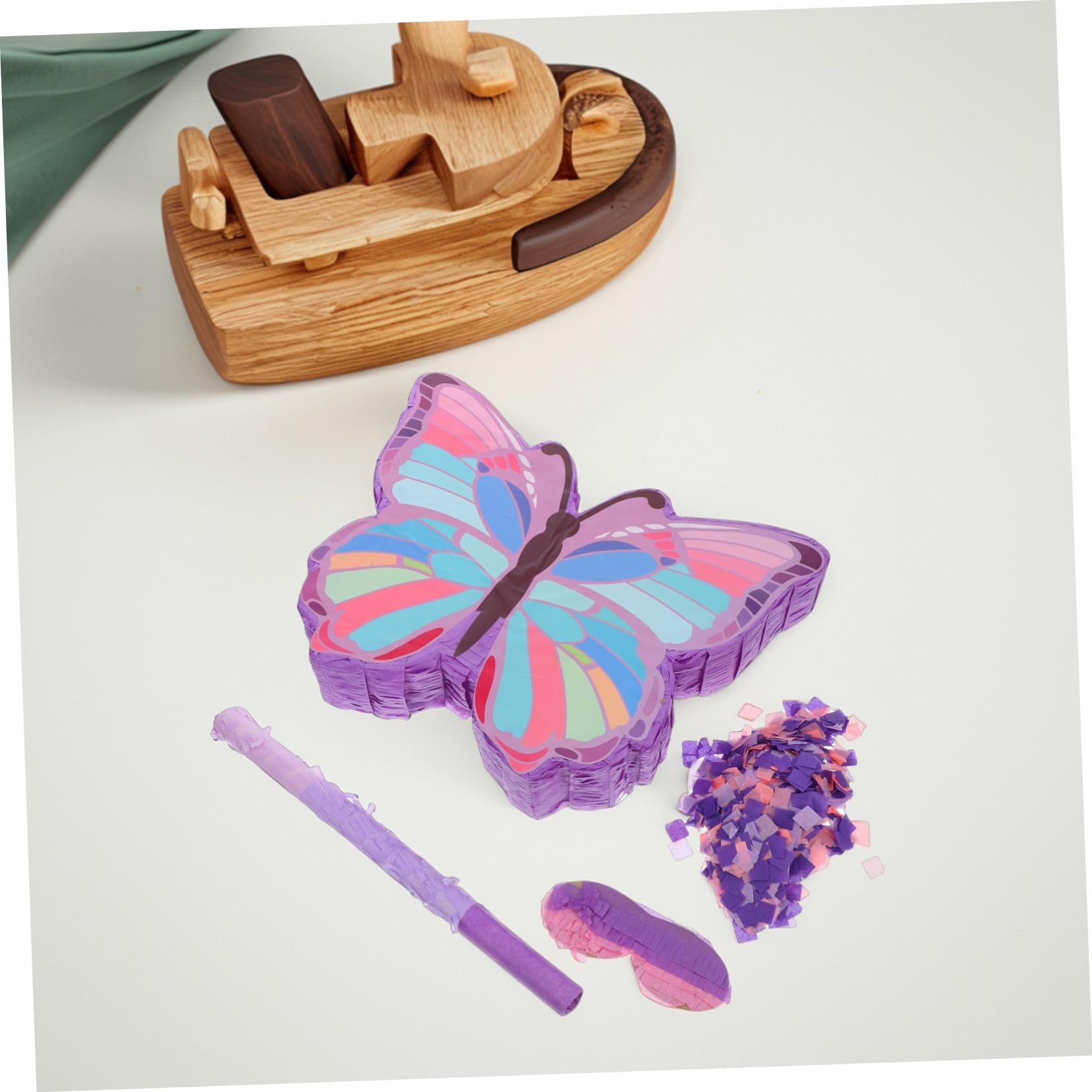 CHILDWEET 1juego Piñata De Cumpleaños Con Diseño De Incluye Bastón Confeti Decoración Para Fiestas Infantiles Para Cumpleaños De Niñas y Celebraciones Temáticas