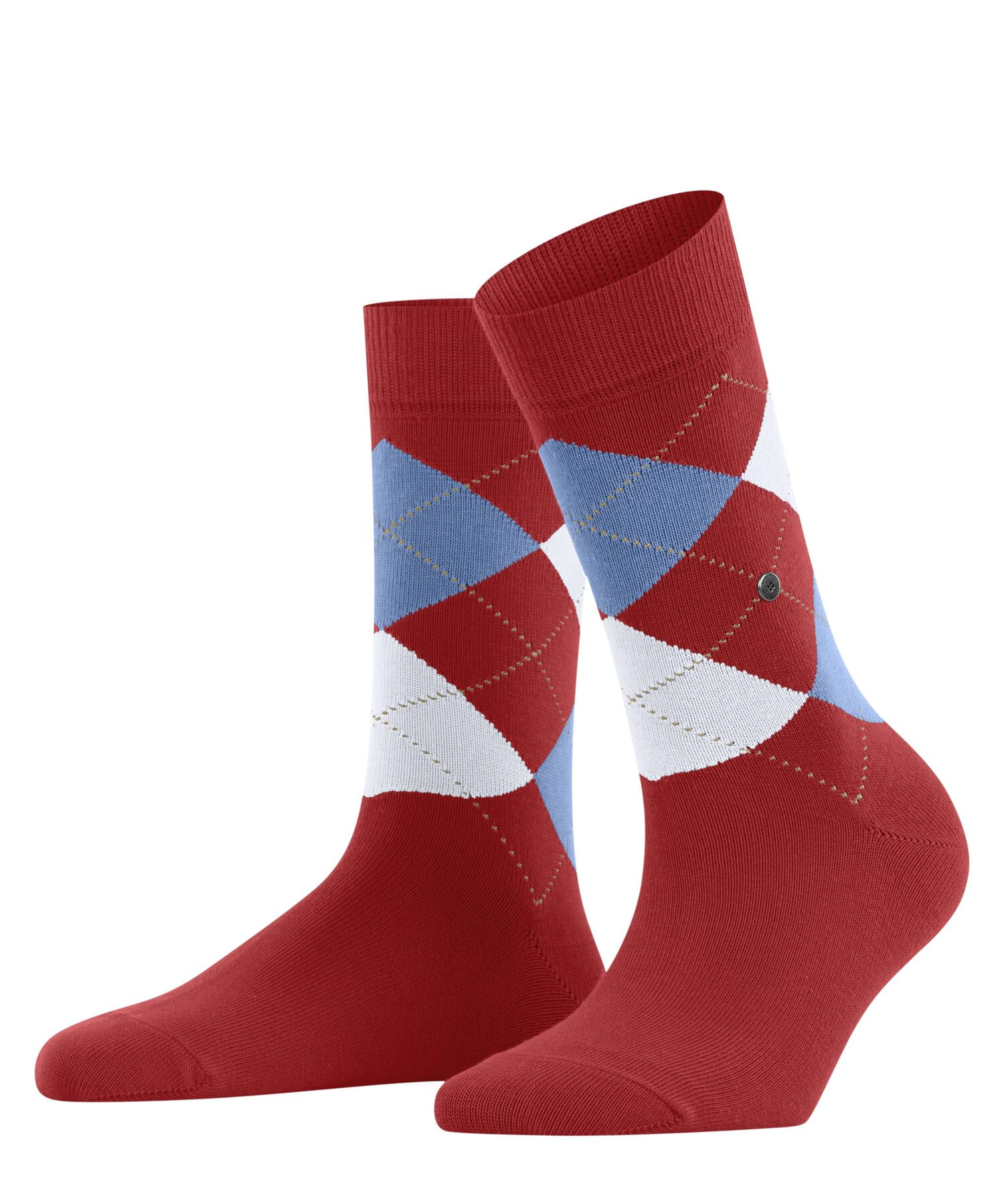 Burlington Women's Queen W So Cotton Patterned Socks 1 Pair, Red Tulip 8081, 3.5-7