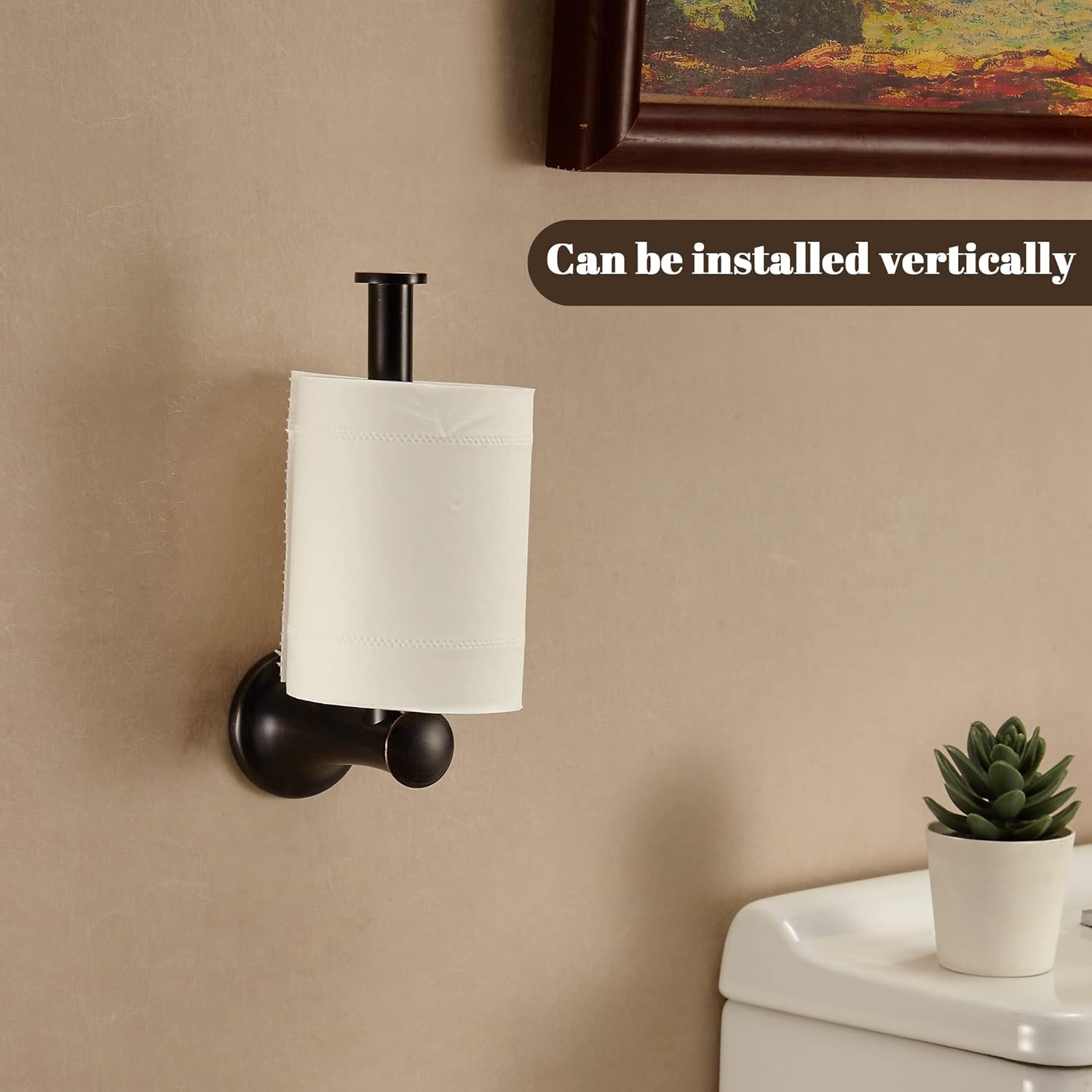 Bronze Toilet Paper Holder + Oil Rubbed Bronze Towel Ring,Bathroom Bronze Towel Holder, Bath Hand Towel Holder Wall Mounted Antique Farmhouse Rustic ORB