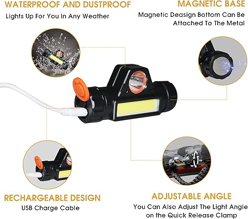 Miniatura 3 de Asas de agarre de barra de agarre con luz para Jeep Wrangler Accesorios TJ JK JL YJ Unlimited Rubicon Sahara 2 puertas 4 puertas Jeep Gladiator JT,