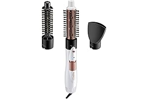Conair Double Ceramic 3-in-1 Hot Air Brush Styler: Dry and Style Your Hair Simultaneously