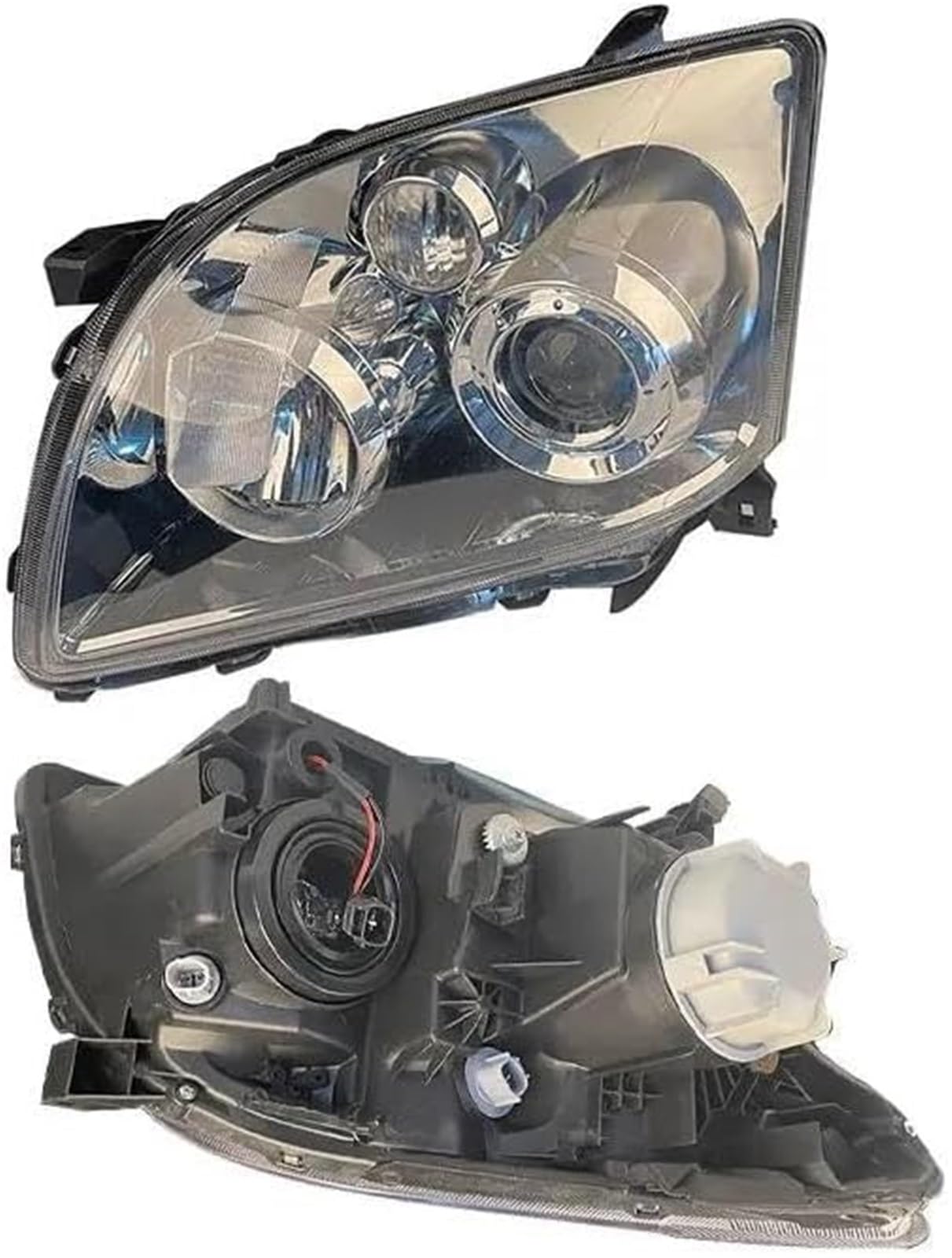 Montaje de faros de coche Faro delantero para coche, 1 par, para Toyota para Avensis 2002-2006, accesorios para