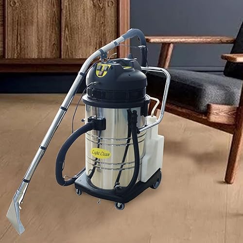 Miniatura 4 de Máquina limpiadora de alfombras comercial, máquina de limpieza portátil, limpiador de alfombras de automóvil sobre ruedas, aspirador extractor de