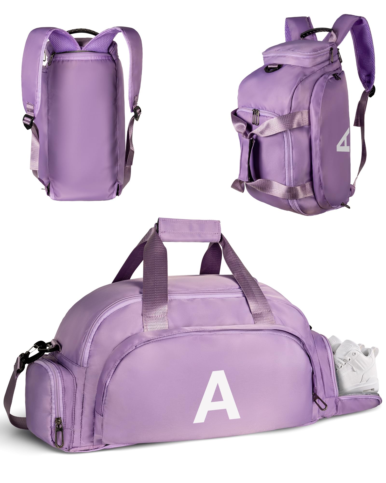 Vogewood Birthday Gift-Gifts for 12 13 14 15 16 17 18 Year Old Girls, Initial Gym Bags with Shoe Compartment, Dance Bag for Girls, Kid Overnight Bags,