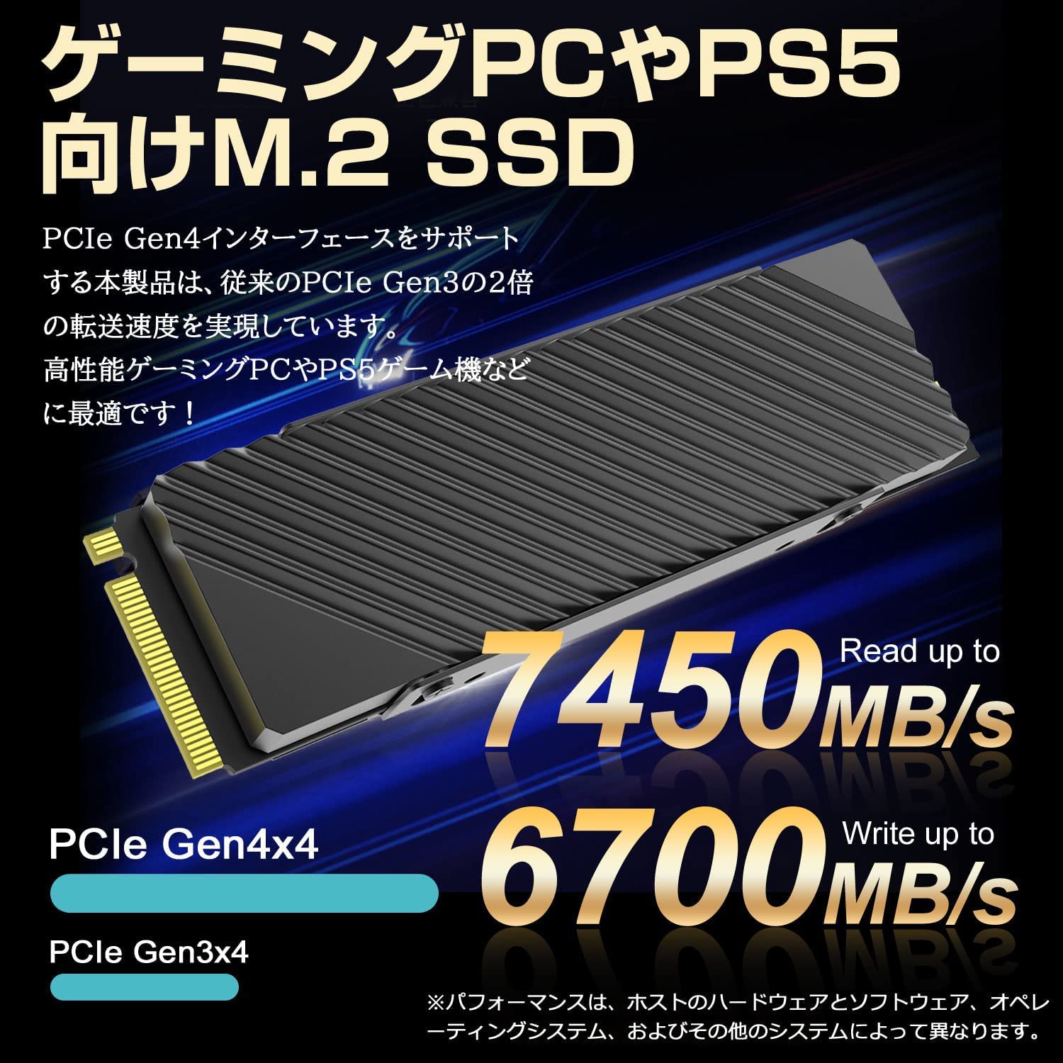 Amazon | 2TB PCIe Gen4x4 M.2 NVMe 2280 ヒートシンク搭載 PS5動作