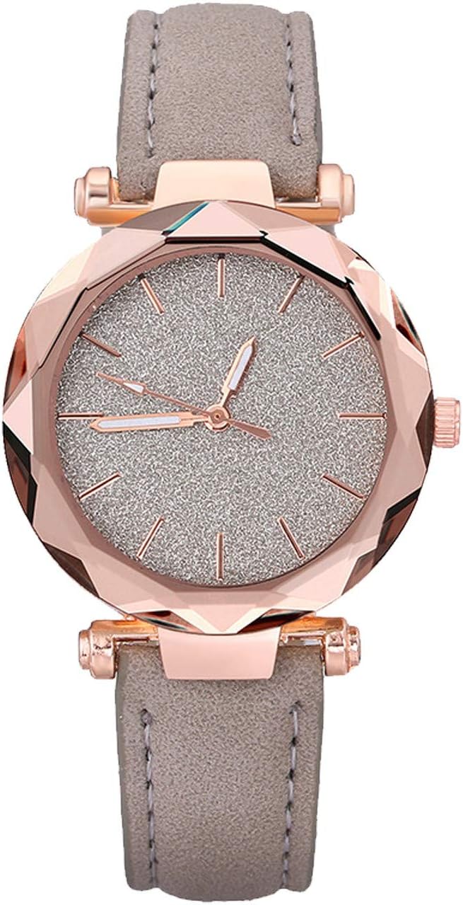 Ladies Casual Fashion Quartz Watch Twinkling Dial Leather Strap Watch G Shocks Watches for Men