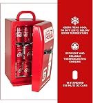 Coca Cola Mini Fridge - 18 Can Refrigerator for Bedroom Office, Beverage Cooler, 12V 110V Refrigerador For Drink, Soda, Wine, Use In Car, Dorm, Outdoor, Patio,Made In Canada