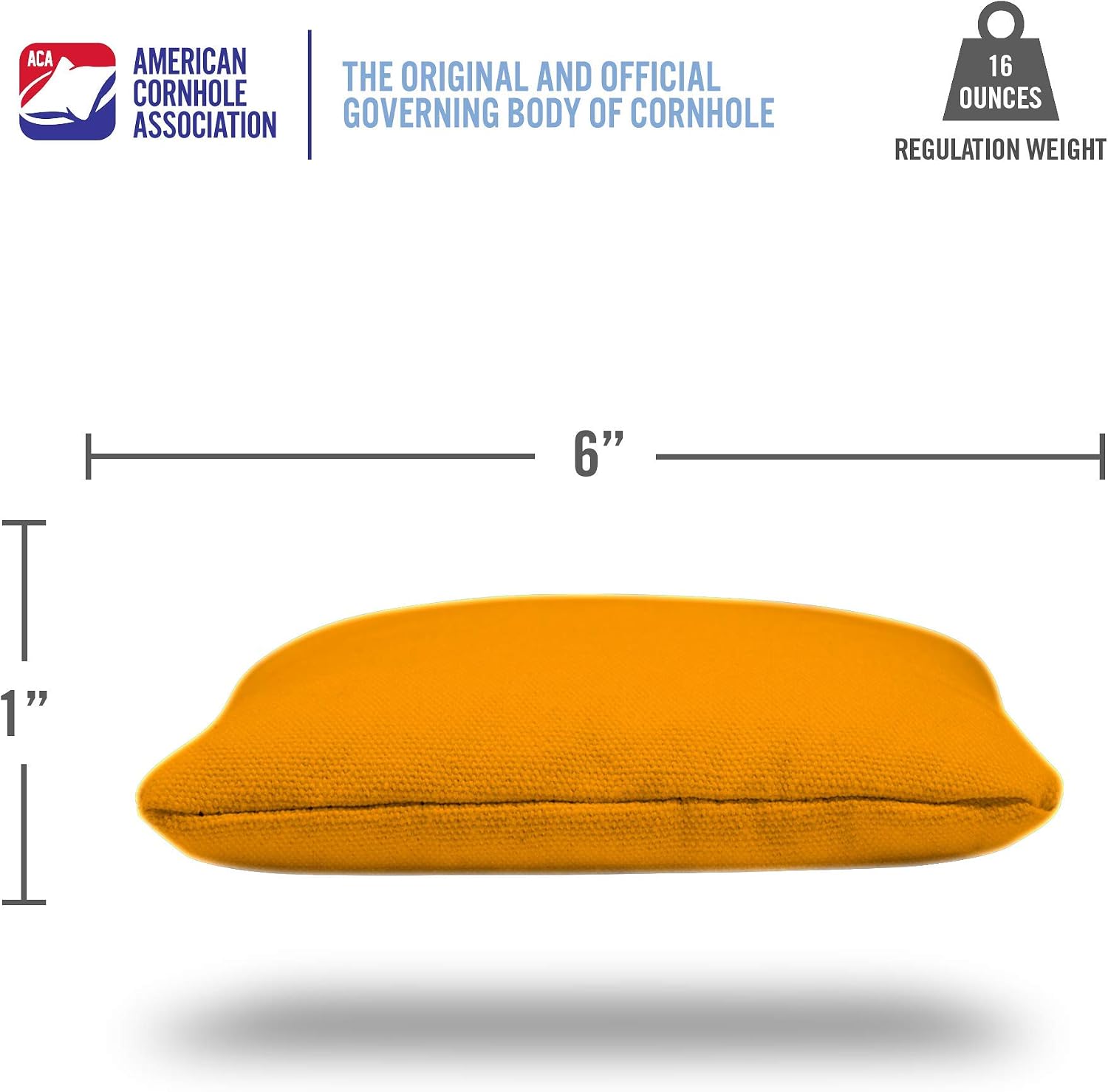 ACA American Cornhole Association Official Cornhole Bags Classic Corn Filled 4 Regulation 6 in x 6 in