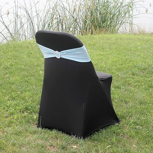 Miniatura 4 de 10 bandas elásticas de elastano para decoración de bodas, fiestas, banquetes, lazos elásticos para silla con hebilla, para eventos, cumpleaños,