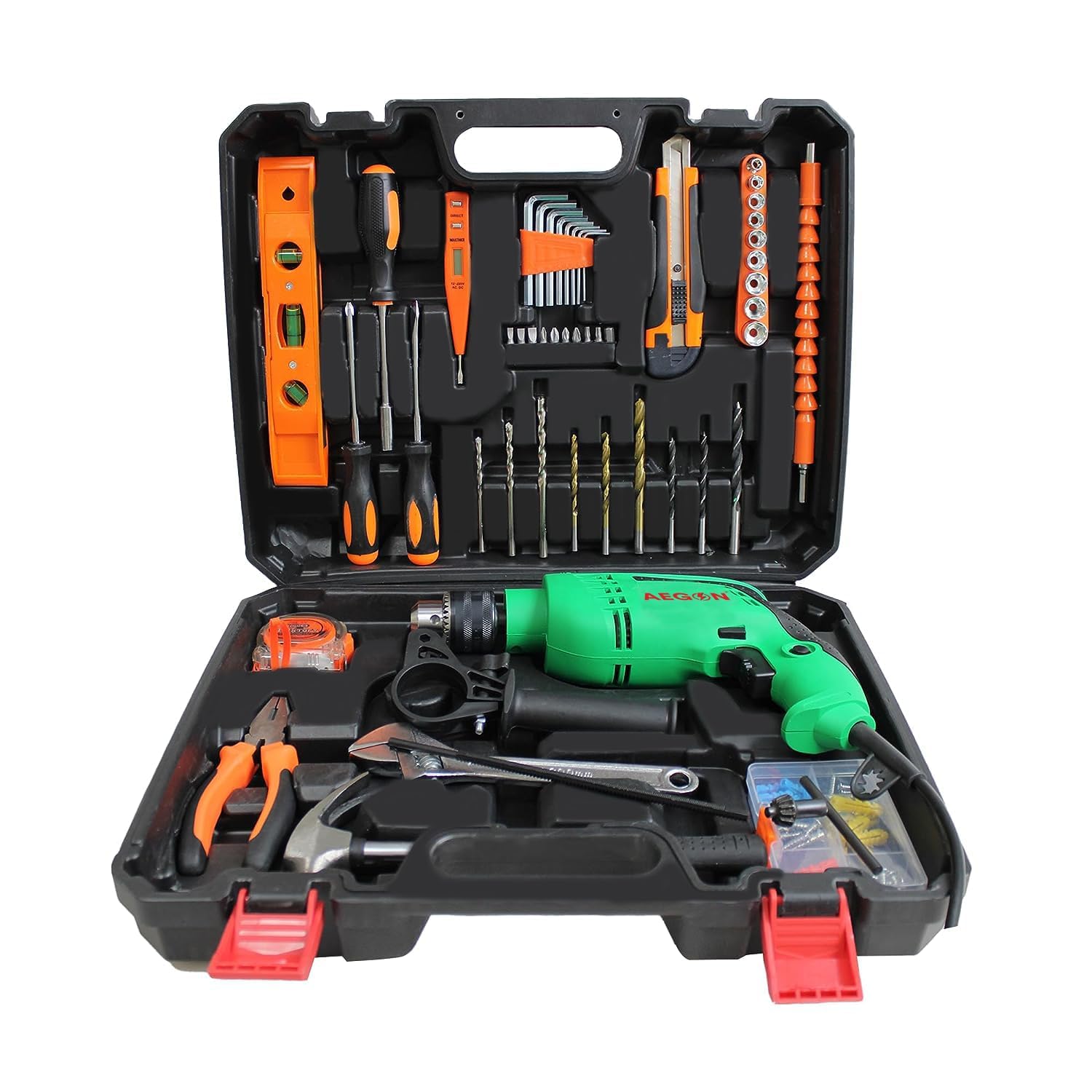 See full amazon price history chart for AEGON Professional Tool Kit with 800W Impact Drill Machine | 13mm Chuck Size, Copper Armature | 115 Tools Set | Power & Hand Tool Kit AEGON Professional Tool Kit with 800W Impact Drill Machine | 13mm Chuck Size, Copper Armature | 115 Tools Set | Power & Hand Tool Kit (B0DFWNCJJ8) Amazon Price History, Amazon Price Tracker