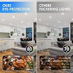ANWIO Éclairage Encastré LED 4 Pouces 5CCT, 7W 700LM Dimmable IC Classé Rénovation LED Panneaux Lumineux 2700K/3000K/4000K/5000K/6000K Changeable 8 Paquet