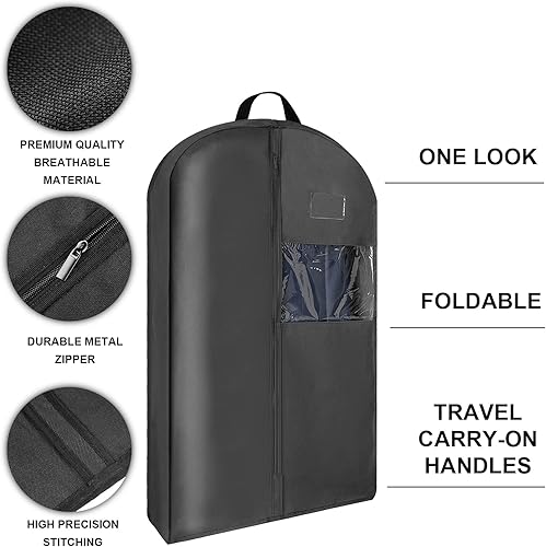 Miniatura 2 de Bolsas de ropa de 40 pulgadas para viajes, bolsas de ropa para hombres, bolsa de ropa para almacenamiento de armario, bolsa de ropa de viaje