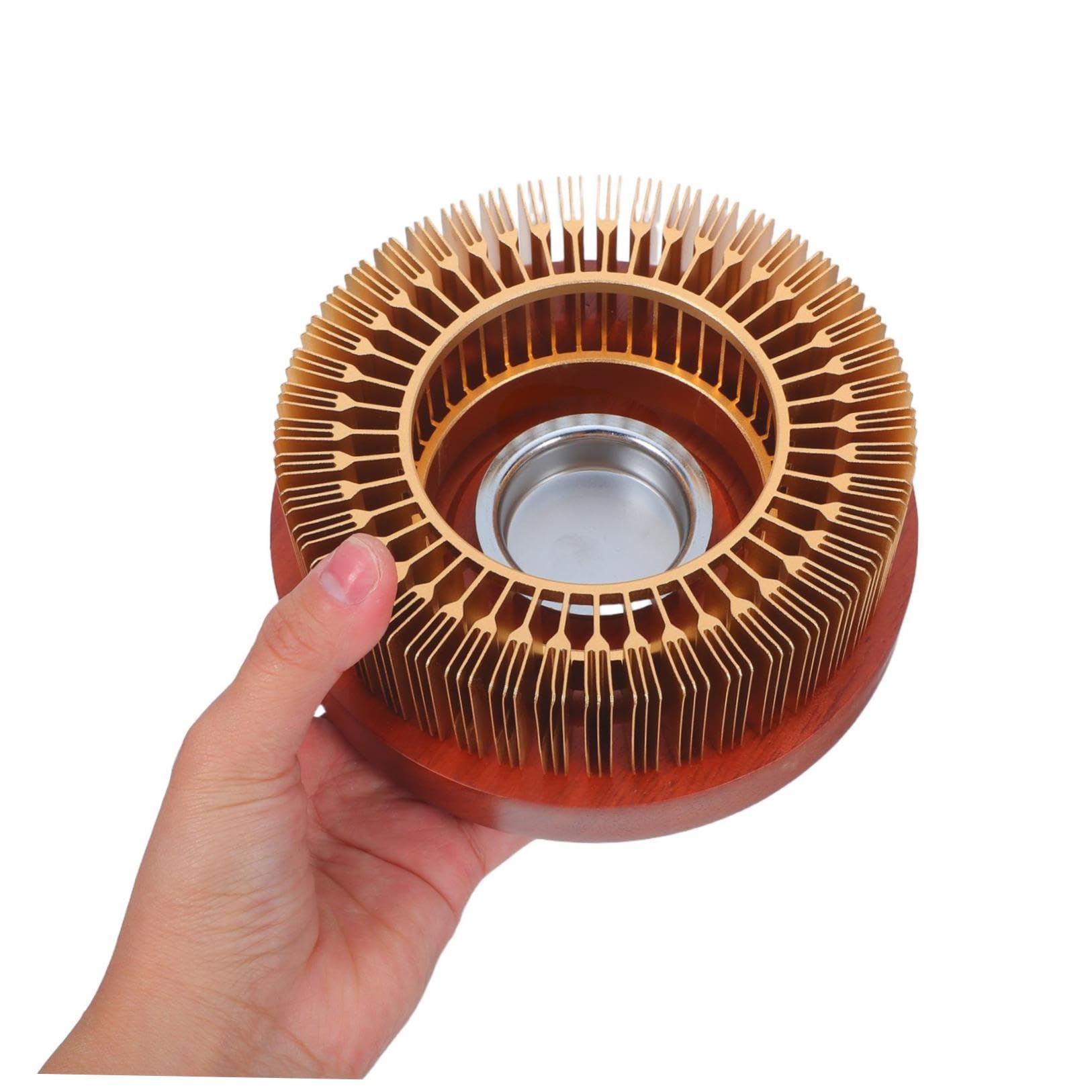 TOYANDONA Scaldapentola Riscaldatore per Tè in Alluminio e Legno per Tè per Mantenere Caldo Caffè e Latte Compatibile la Maggior Parte delle Teiere Standard