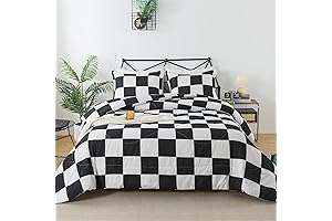 Black White Checkered Comforter Set