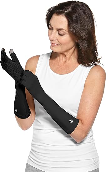 Coolibar UPF 50+ Unisex Bona UV Mid Length Gloves - Sun Protective