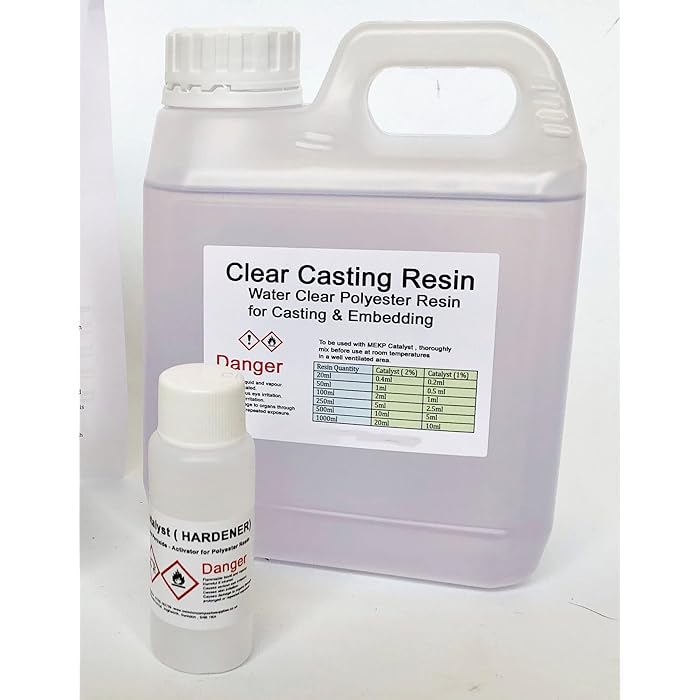 Buy Water Clear Casting Cast Resin 1kg (Polyester) Supplied with