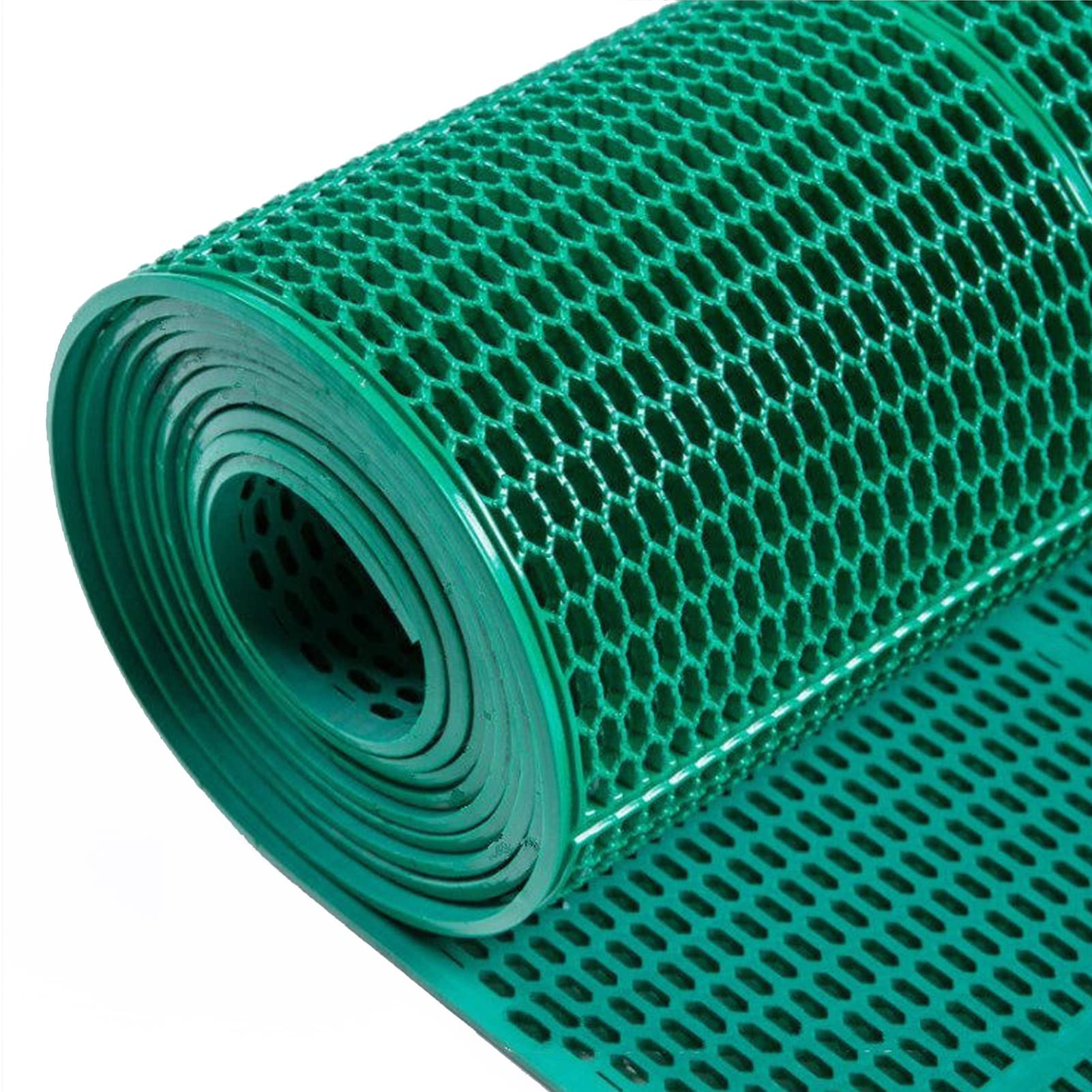 GTHTUHFD Non-Slip Drainage Mat 3X33 Ft Commercial Anti Fatigue Pvc Garage Floor Mat Wet Area Door Mat Bath Shower Floor Mat Versatile Restaurant Kitchen Swimming Pools A Whole Vol,Verde