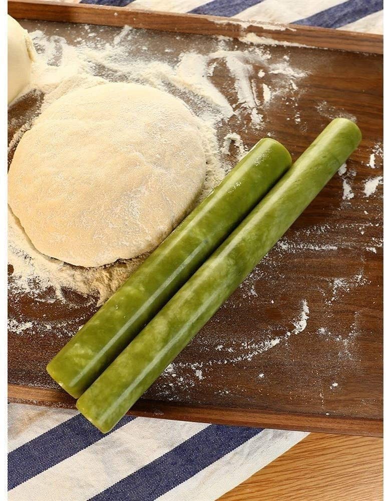 Rodillo de pastelería, rodillo de madera, Rodillo for hornear: rodillo de jade suave, ideal for fondant, masa de tarta, galletas, pasteles, pasta y masa de pizza.
