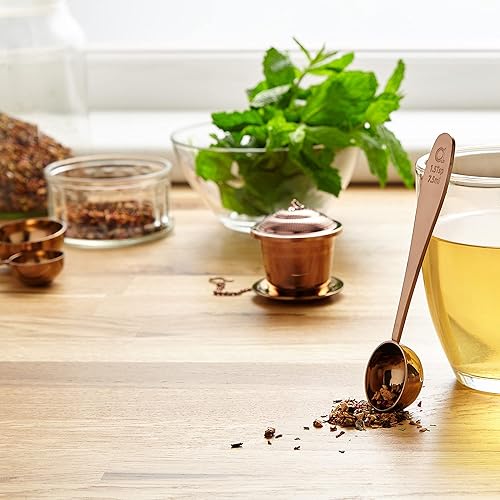 Miniatura 8 de Oro rosa - Infusor de té + cuchara de té mediana