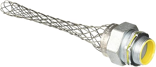 Hubbell 074093515 Straight Liquid Tight Grip, Insulated with Mesh, 1 1/4