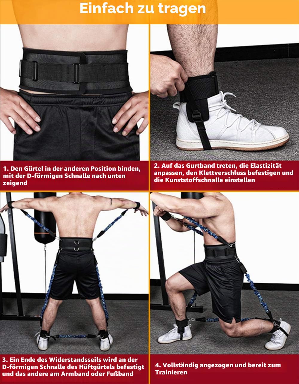 Widerstandsbänder Boxen Resistance Bands Boxing: Sfeexun Kampfsport Box Widerstandsbänder für Boxen Sport, Boxing Resistance Band für Kickboxen MMA, 300/200/150Lbs