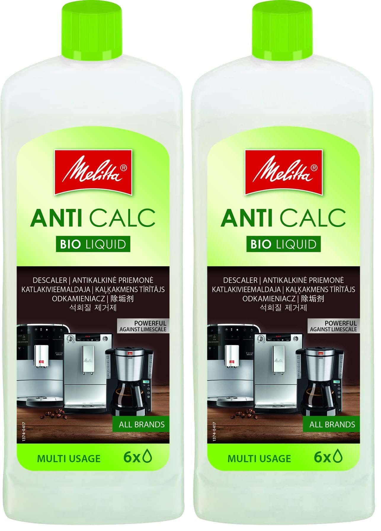 Melitta Limpiador Multiusos Anti Cal - Descalcificador para cafetera BIO líquido, producto de limpieza para cafeteras superautomáticas y máquinas de café, respetuoso con el medio ambiente, 250 ml — view 6