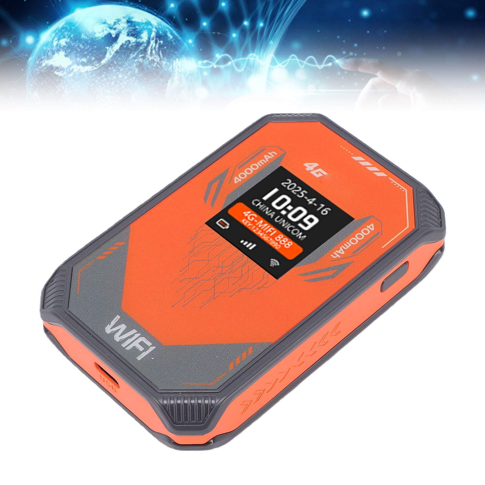 Router WiFi Mobile, Router Portatile ABS con Slot SIM 4G LTE, LCD