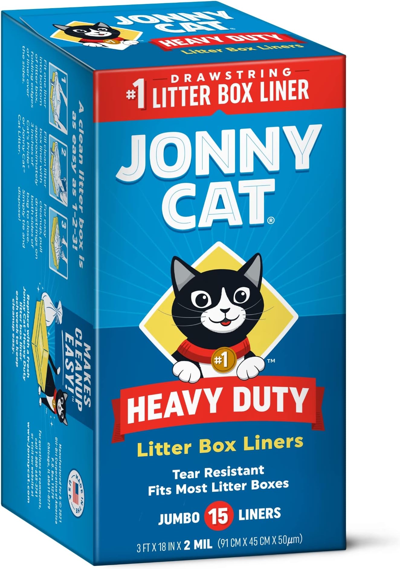 Jonny Cat Heavy Duty Litter Box Liners, Jumbo, 15ct