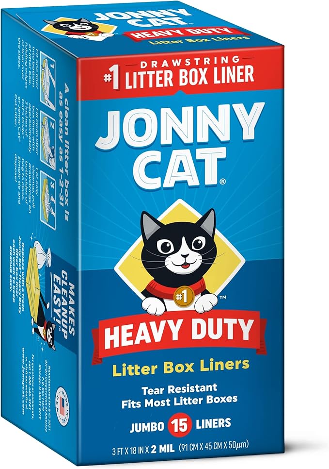 Jonny Cat Litter Box Liners Heavy Duty Tear & Leak Resistant
