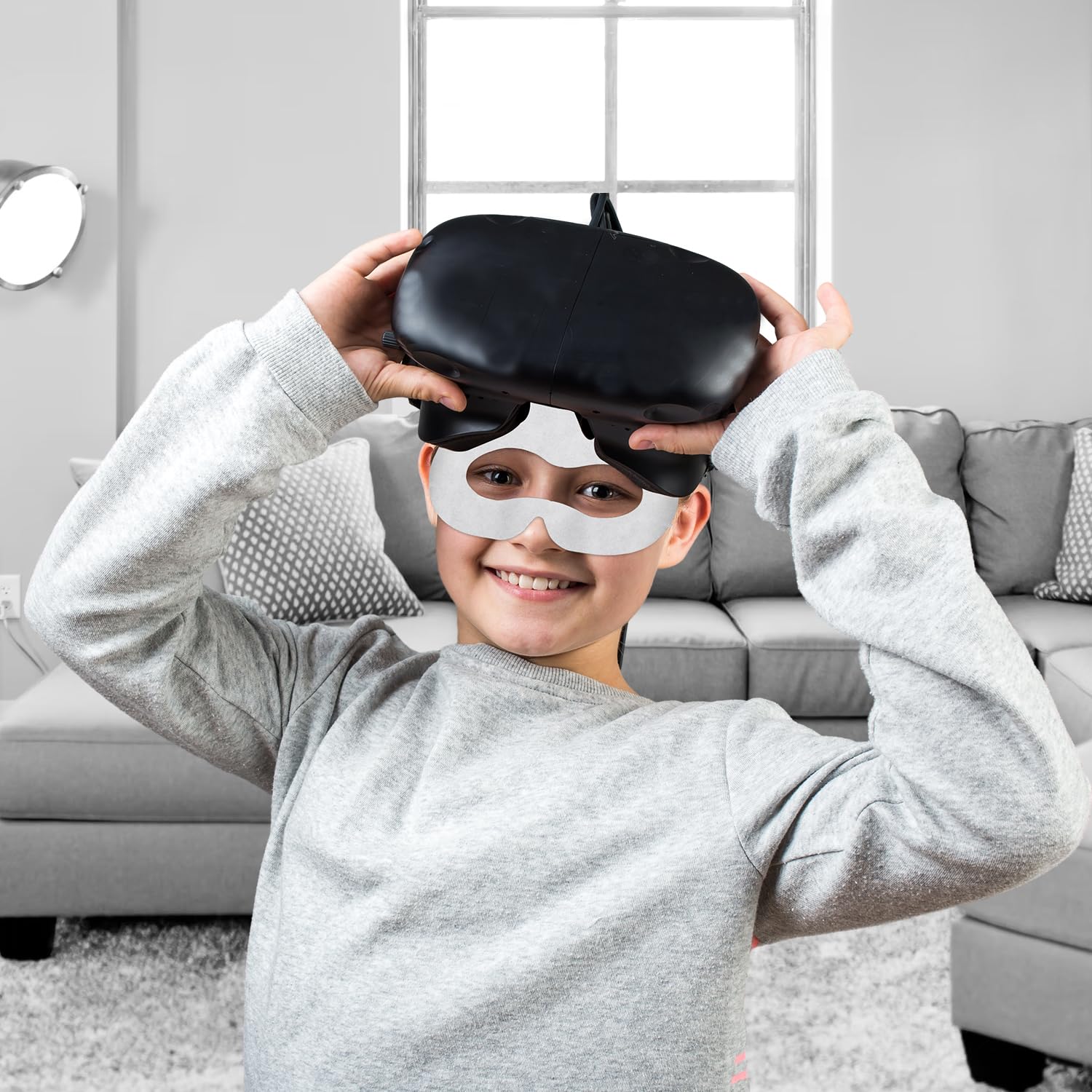 100 máscaras protectoras contra el sudor de realidad virtual, banda de sudor transpirable, máscara de ojos VR compatible con Oculus Meta Quest 3 VR máscara de ojos para Quest 2 Apple Vision