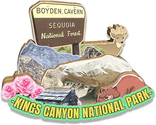 Miniatura 1 de Imán del Parque Nacional del Cañón de los Reyes de los Estados Unidos, imán de nevera, hitos de madera 3D, recuerdos coleccionables, decoración