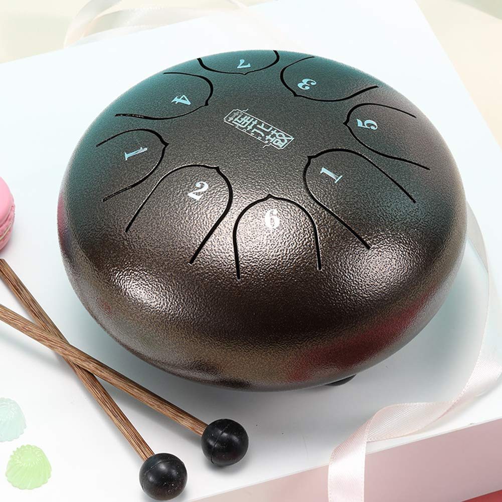 ILOOXI ハンドパンドラム楽器、ニ短調9/10/12ノート スチールハンド