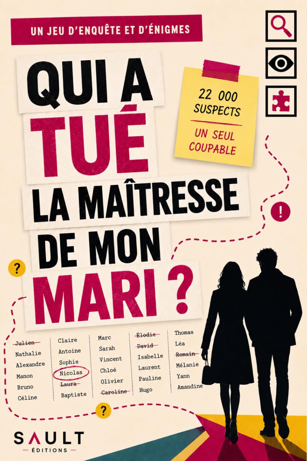 Qui a tué la maîtresse de mon mari ?: Livre d'enquête adulte – Énigmes criminelles à résoudre – Jeu interactif