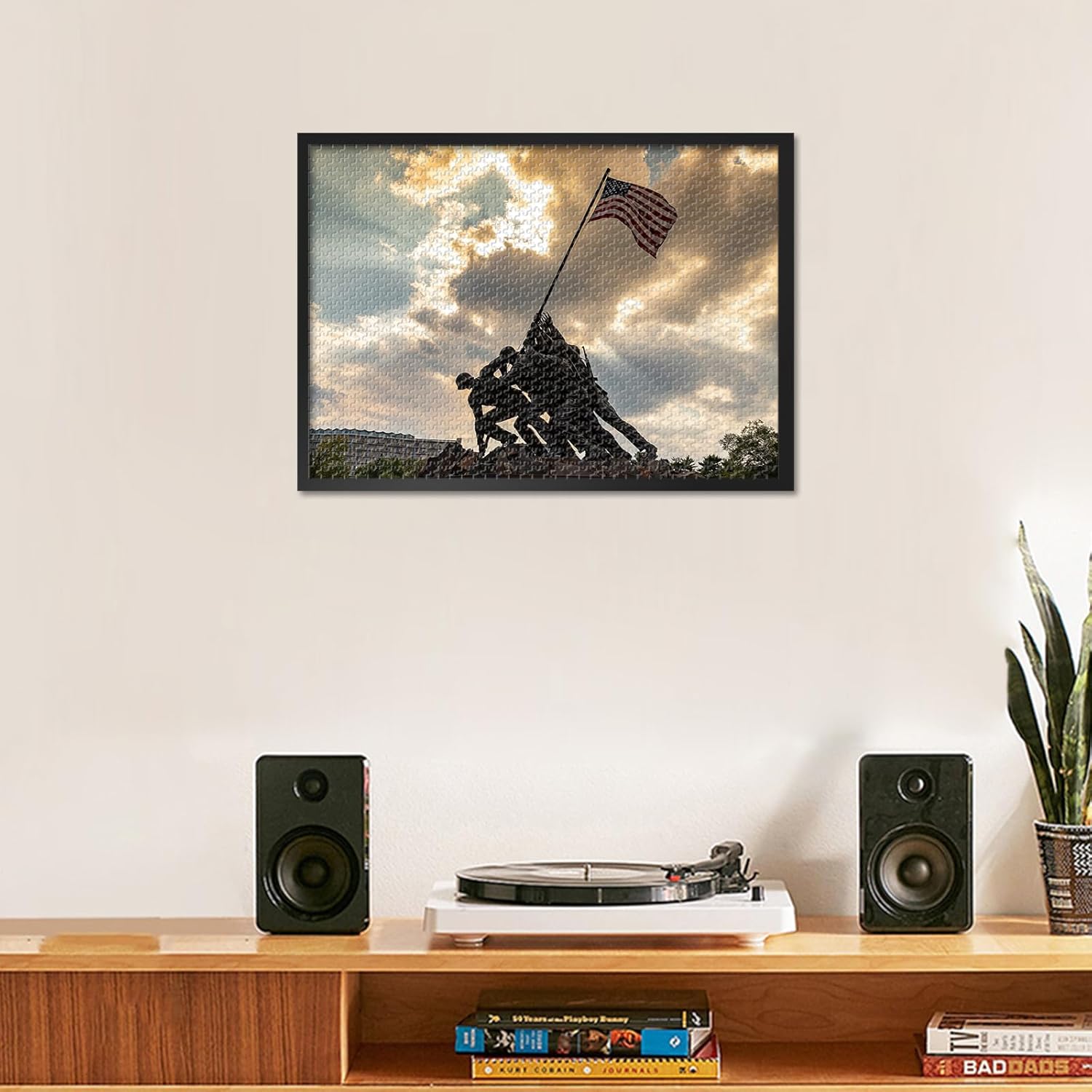 Puzzles for Adults 1000 Pieces, US Marine Corps War Memorial Jigsaw Puzzles, Arlington Virginia Adult Puzzle for Adults, Educational Fun Games or Toys for Elders Friends 20X27 INCH