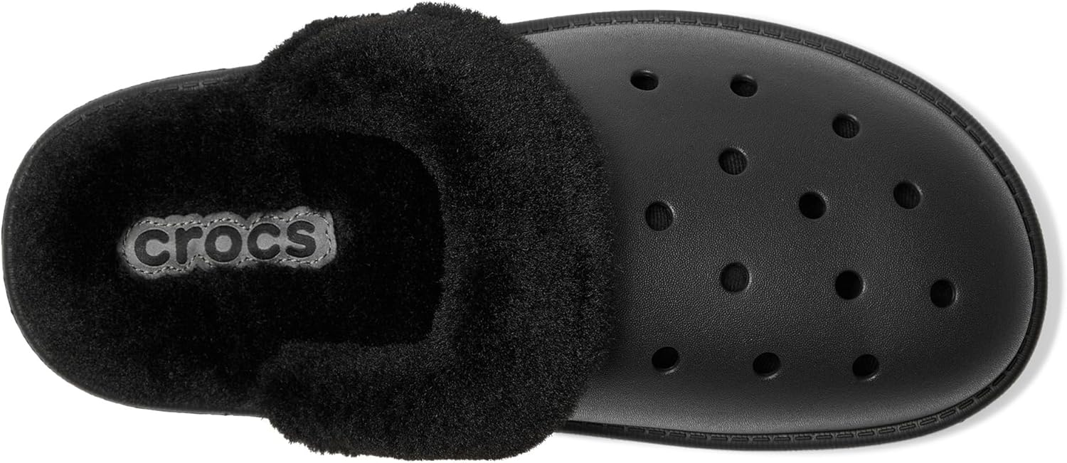 Crocs Classic Fuzz Scuff Slippers - Image 7