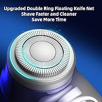 Vista 8 de Mini afeitadora eléctrica, afeitadora eléctrica de tamaño de bolsillo para hombres y mujeres, recargable, fácil de usar con un botón, portátil