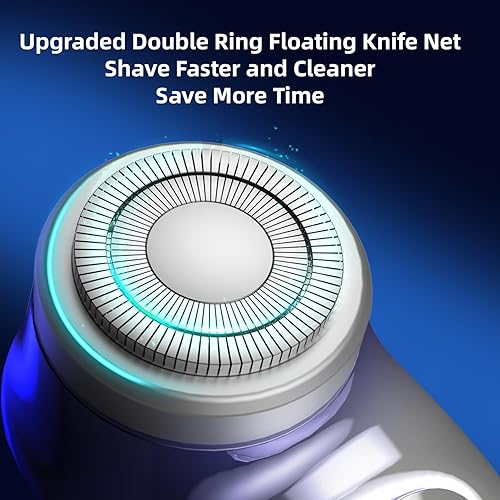 Miniatura 8 de Mini afeitadora eléctrica, afeitadora eléctrica de tamaño de bolsillo para hombres y mujeres, recargable, fácil de usar con un botón, portátil,