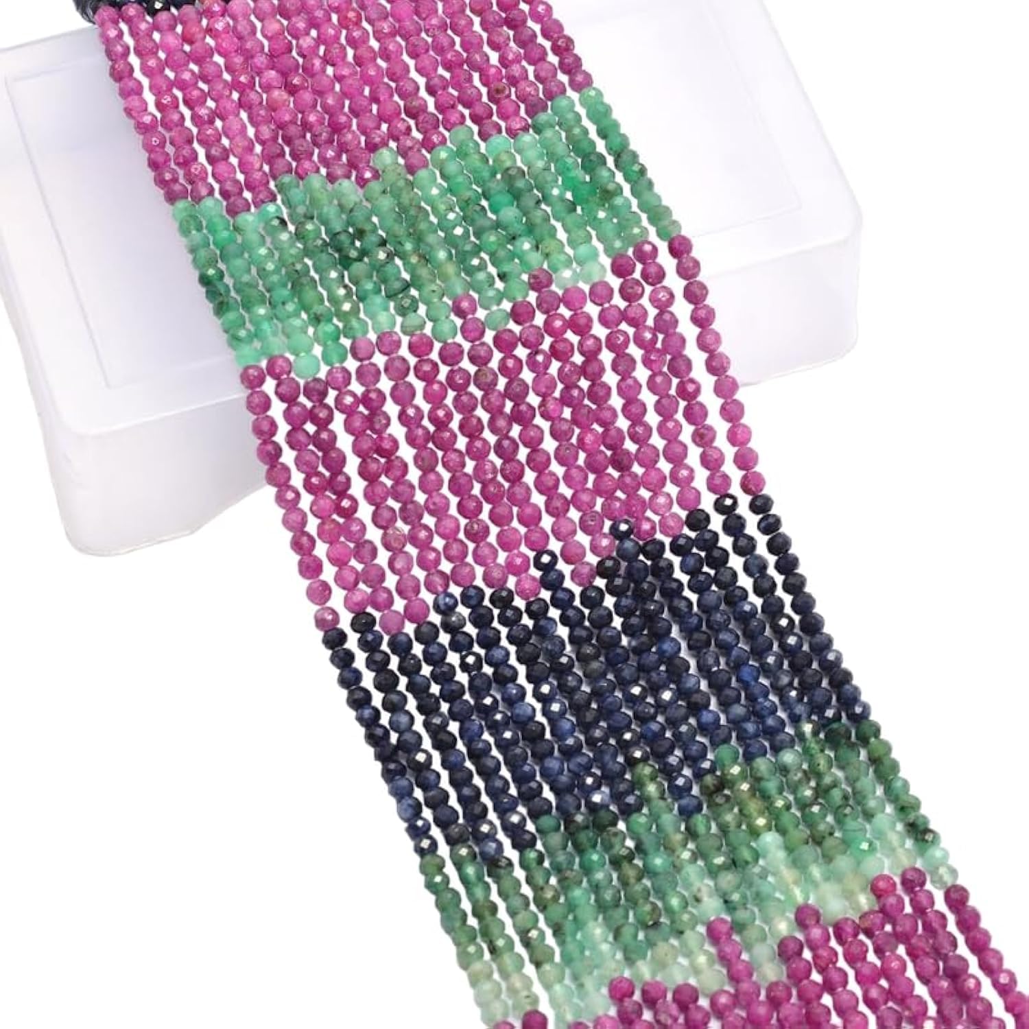 Rubis et saphir naturel perles rondelles à facettes 2mm pour création de bijoux