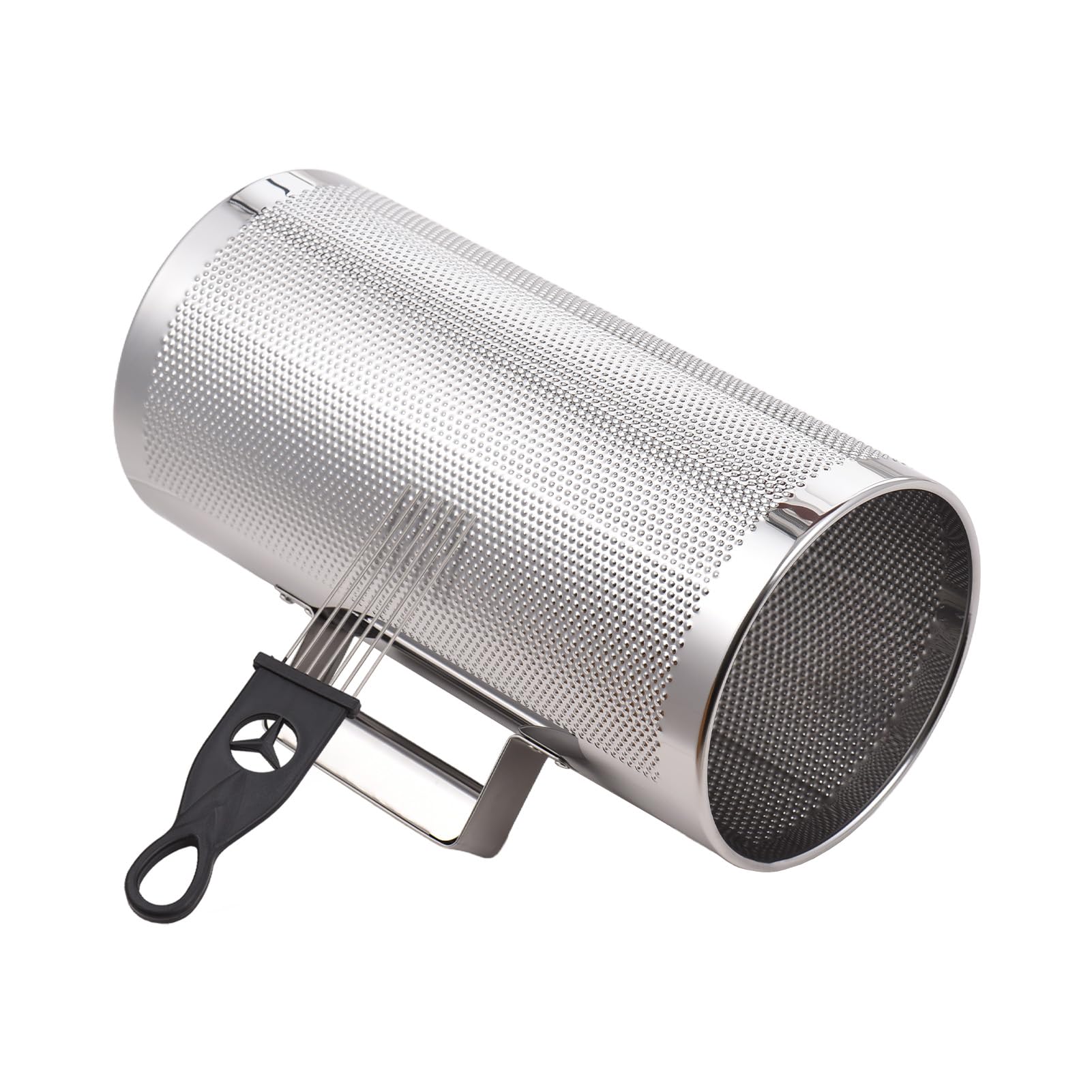 12 -Zoll -Edelstahl Guiro Shaker, professioneller Metall -Percussion -Shaker mit Schaber, Bandbegleiter Sand Hammer Guiro Musical Instruments Tool für Live -Performance, Silber (12 Zoll)