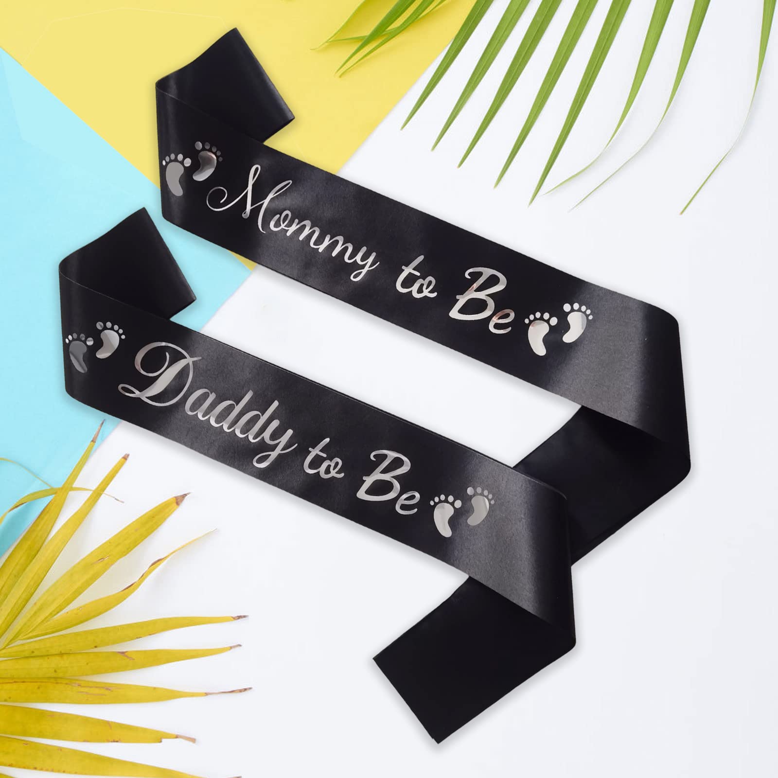 Amazon.com: MUMUNN 2PCS Mommy To Be & Daddy To Be Baby Shower Sash