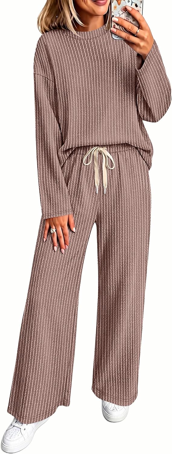 Women Two Piece Outfits Lounge Set Fashion Fall Winter Matching Clothing