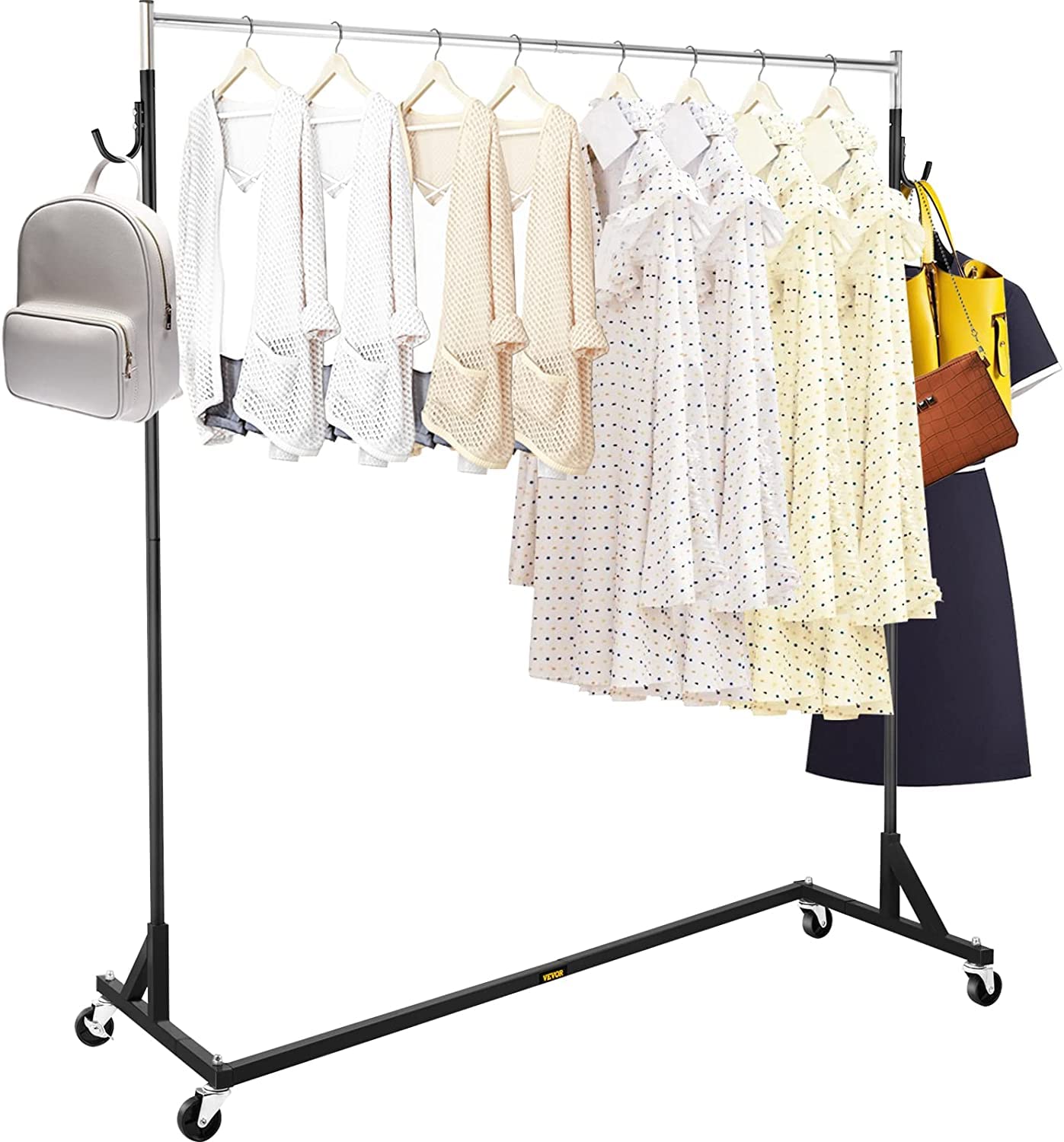 VEVOR Z Rack, Industrial Grade Z Base Garment Rack, Height Adjustable