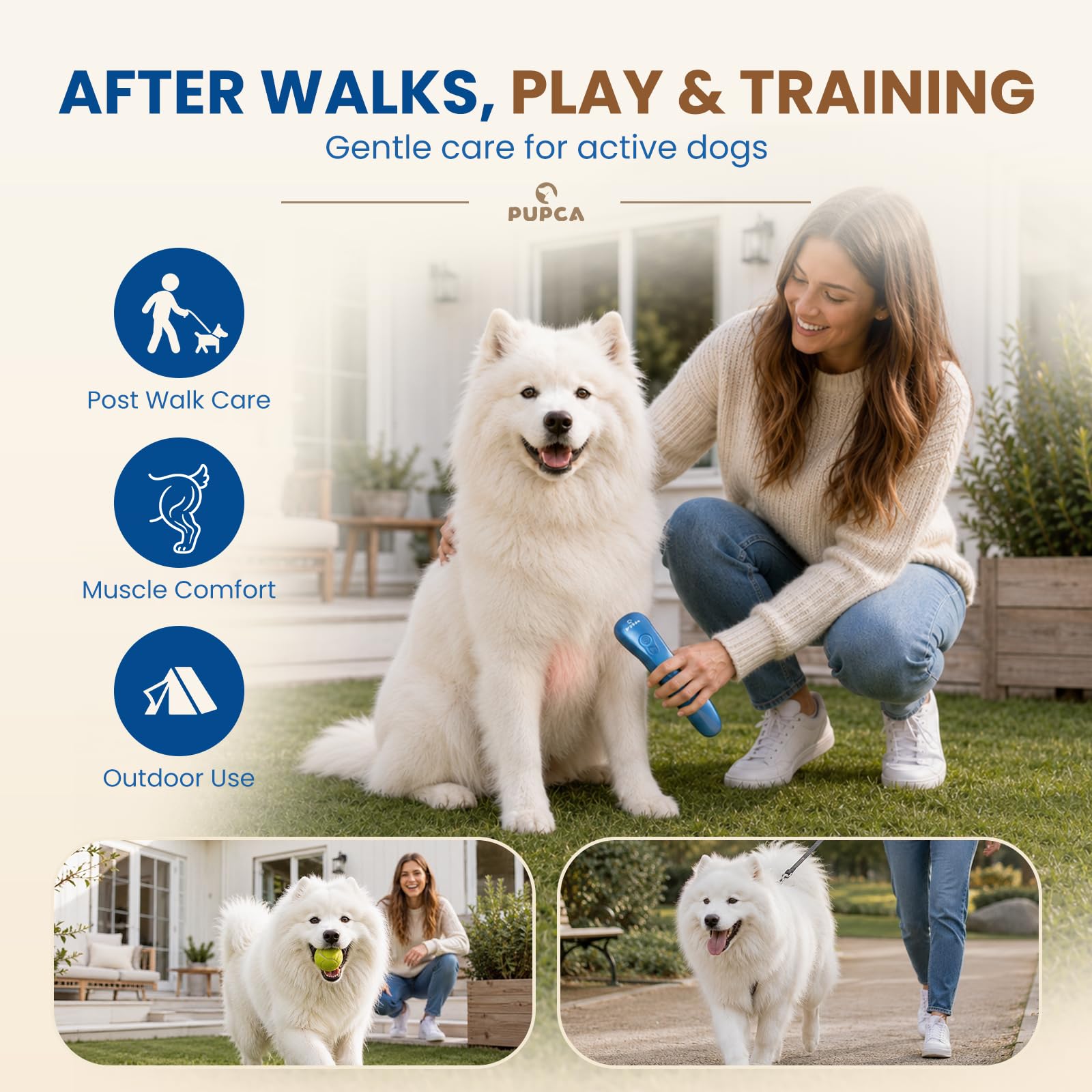 Dispositivo Terapia Luz Roja para Perros y Gatos, 18 * 620nm Dispositivo de Fototerapia para Mascotas Músculos, Cadera & Articulaciones, 2 Modos & Temporizador de 15 Minutos, Uso Diario en Casa